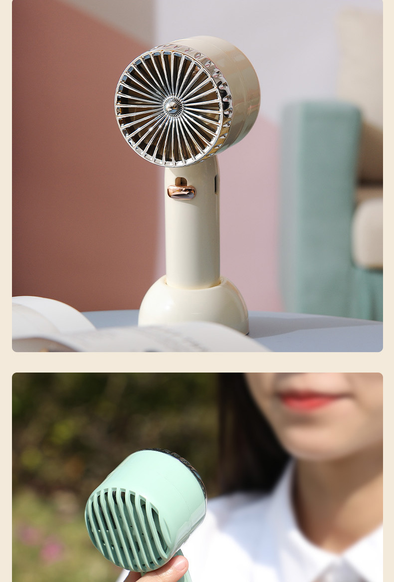 2022新款手持风扇桌面小风扇复古手持小风扇迷你风扇夏季小风扇详情13