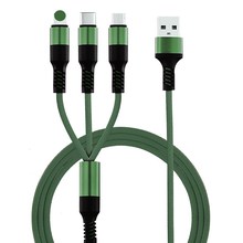 马卡龙伸缩数据线一拖三手机车载兔年礼品定制logo三合一快充电线详情23