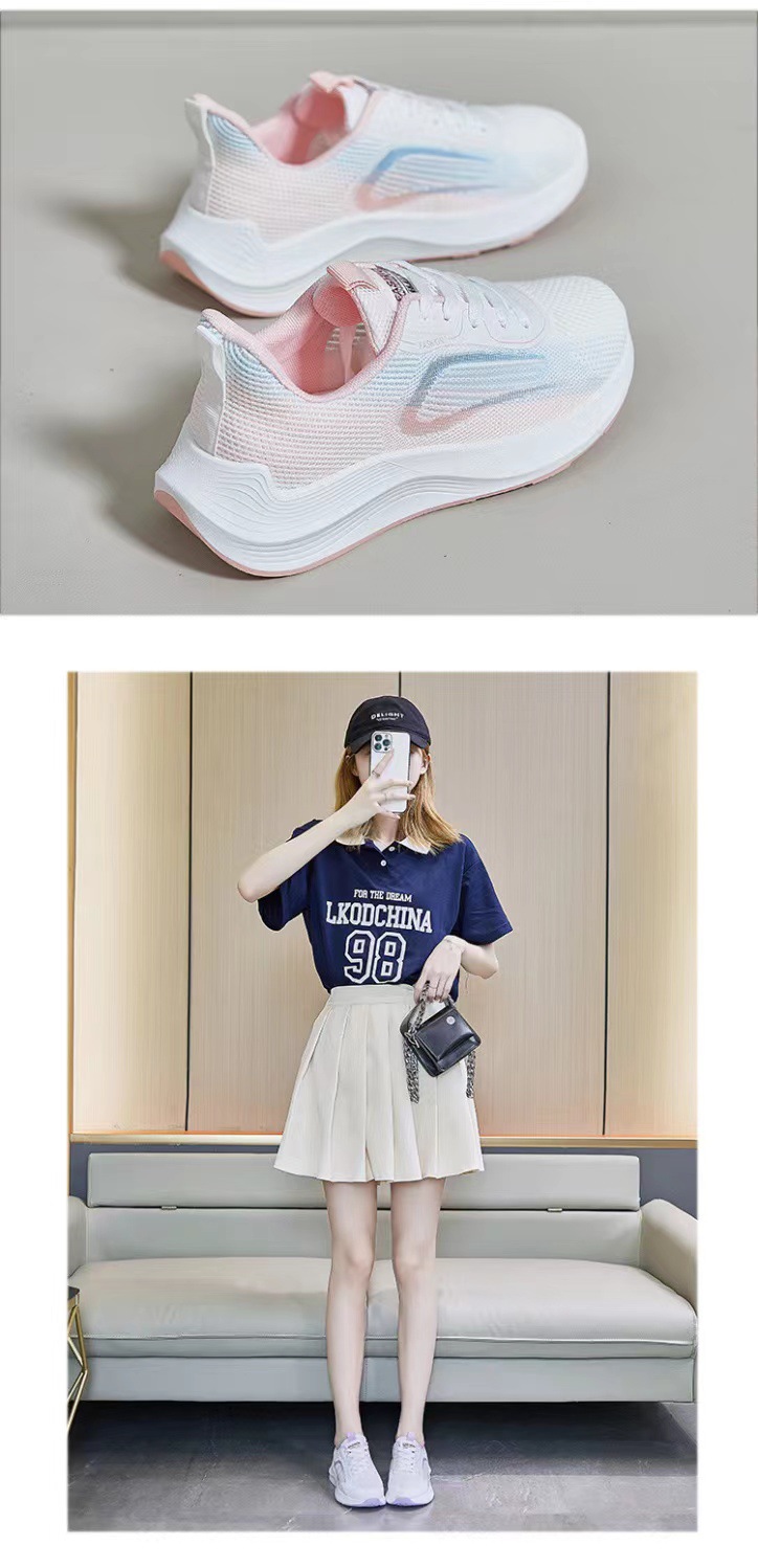 休闲女鞋批发运动鞋女士时尚潮流时尚飞织面透气女士轻便运动女鞋详情13