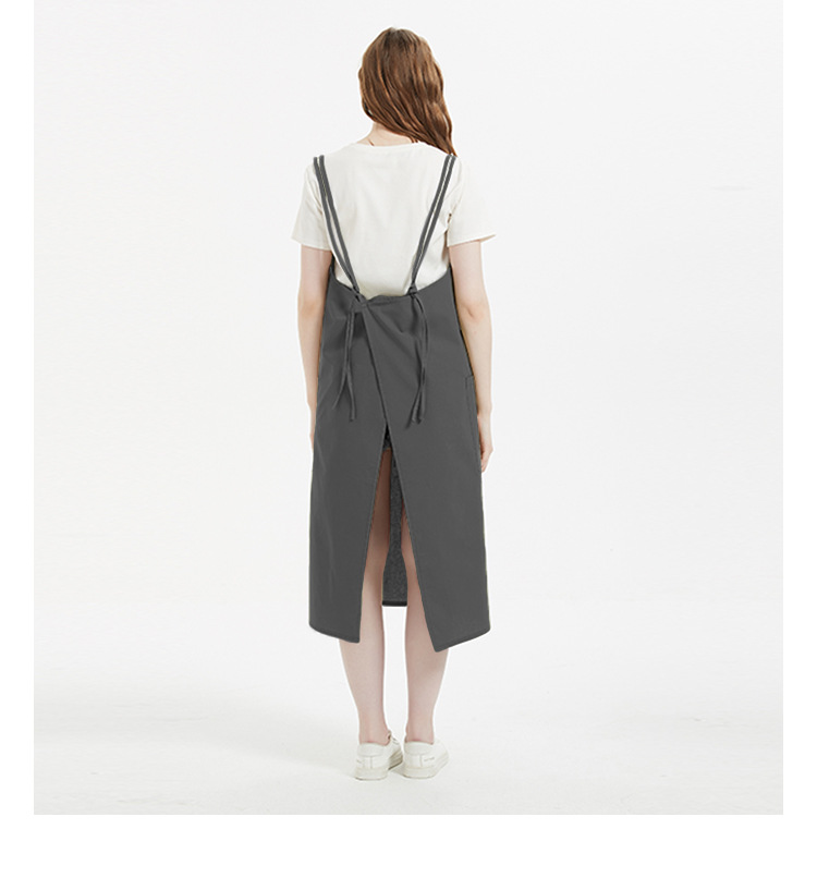 现货夏季透气全棉吊带围裙 亚马逊跨境热销防水可印logo无袖罩衣详情9