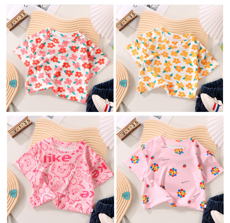 儿童t恤春夏款短袖卡通夏季速干打底衫男女童中小童潮款跨境童装详情8