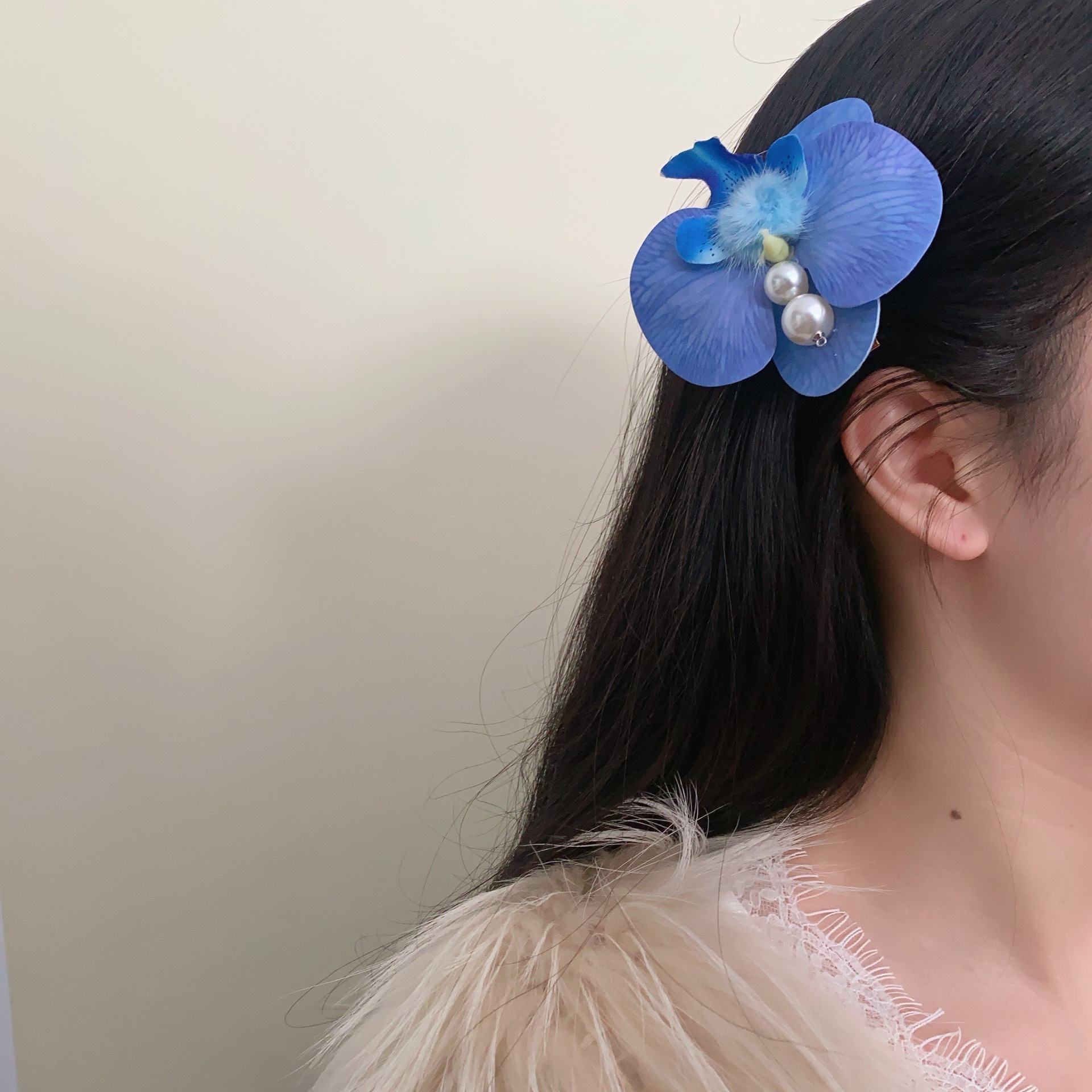 Super fairy-like simulation flower butterfly flower tassel grab clip, sweet and feminine style, unique and exquisite hair clip, ins versatile hair accessory trend pic 16