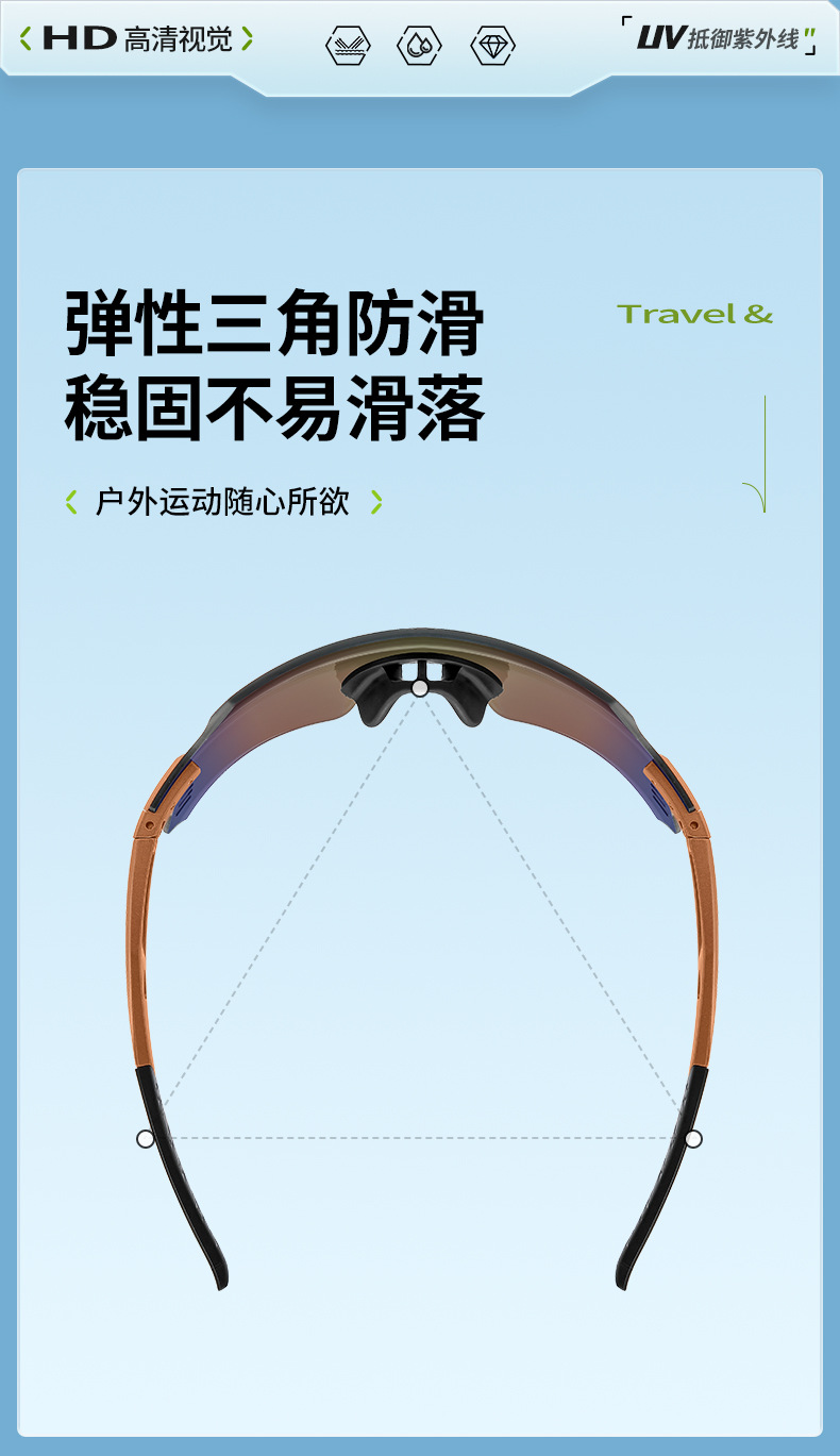 新款潮流欧美太阳镜跨境骑行眼镜防风防沙登山眼镜炫彩运动墨镜详情5