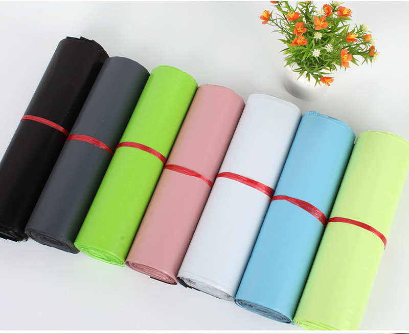 Apricot-colored express delivery bags, brand new material thickened packaging bags, pink e-commerce express delivery packaging bags, self-adhesive bags, custom waterproof bags pic 3