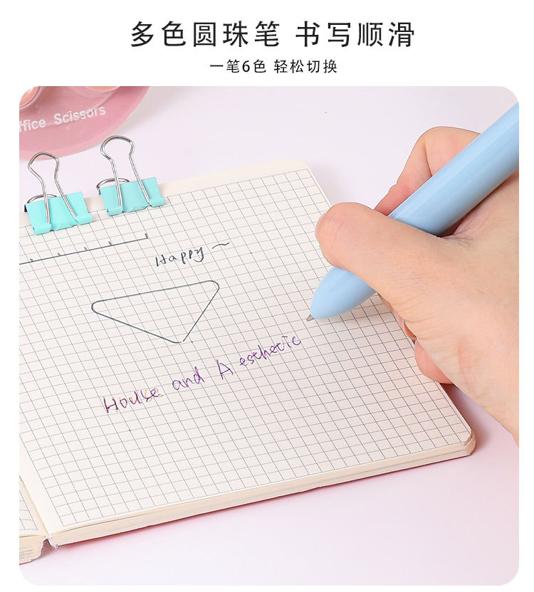 ins Simple stationery, high appearance level gel pen correction tape pencil set, student learning small gift stationery set pic 11