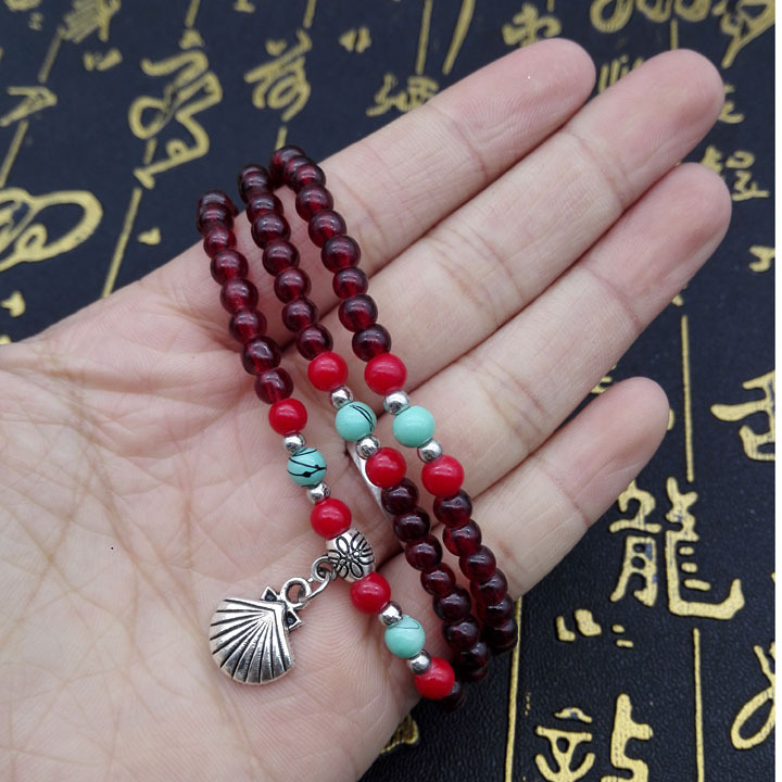 A1321 6mm三圈仿玛瑙手链 流行饰品货源  首饰 义乌2元 两元店详情6