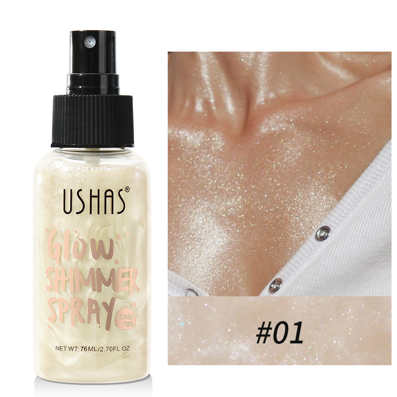 USHAS cross-border in-stock bestseller Liquid Highlighter Brightening Foundation, Concealer, long-lasting, waterproof and glitter powder pic 11