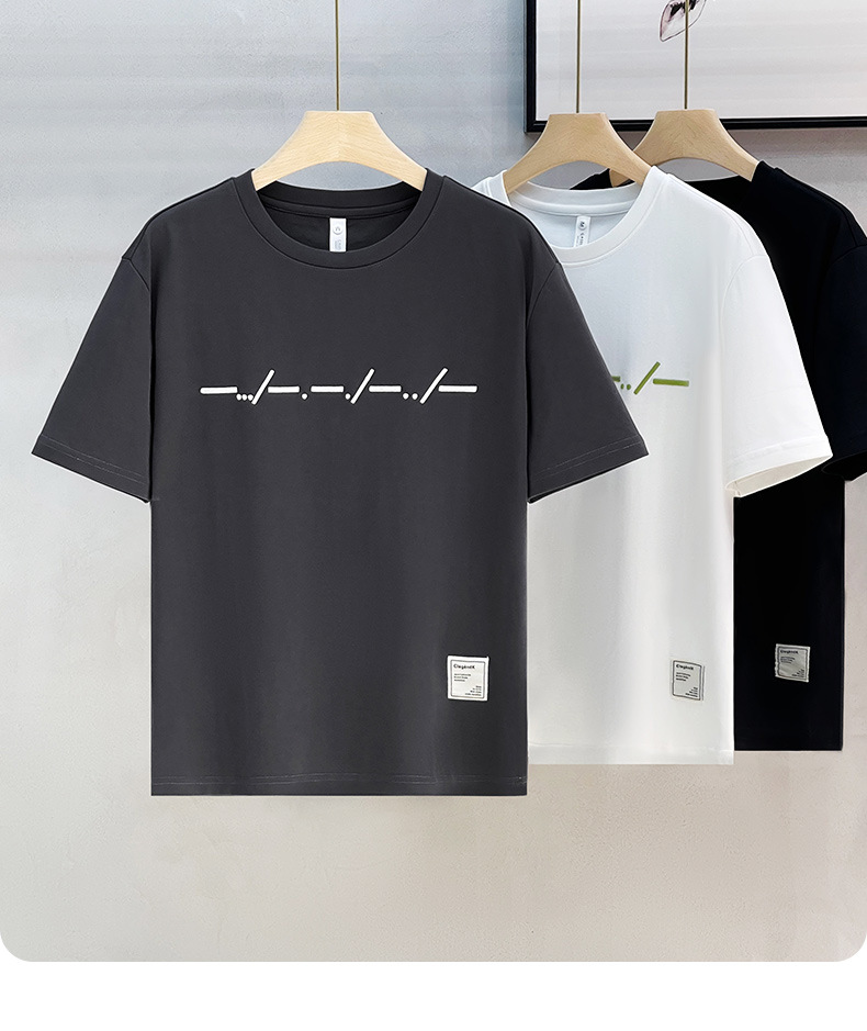 夏季极简内搭打底衫美式休闲短袖t恤男士重磅帅气日系复古男上衣详情1