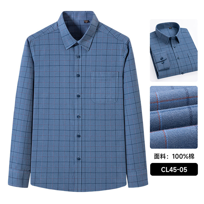 日系复古格子衬衫男长袖纯棉磨毛时尚休闲跨境外贸春秋新款潮衬衣详情26