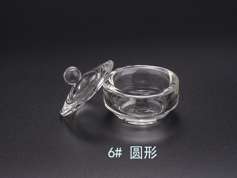 Cross-border exclusive glass crystal cups with LIDS for nail art, irregular-shaped crystal cups, and special octagonal cups for holding crystal liquid pic 14