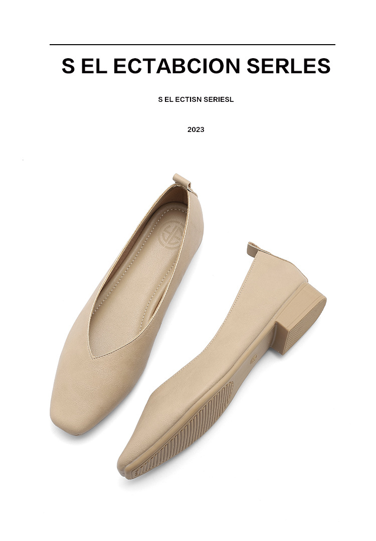 外贸跨境新款小方头浅口女士单鞋软底V口纯色工作鞋117-1#详情11