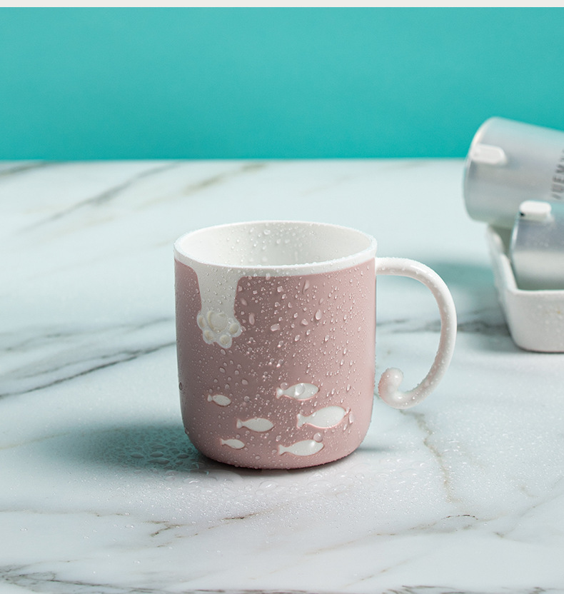 Mouthwash cup, household cute and simple brushing cup, washbasin cup, children's couple brushing set, creative student tooth cylinder pic 13