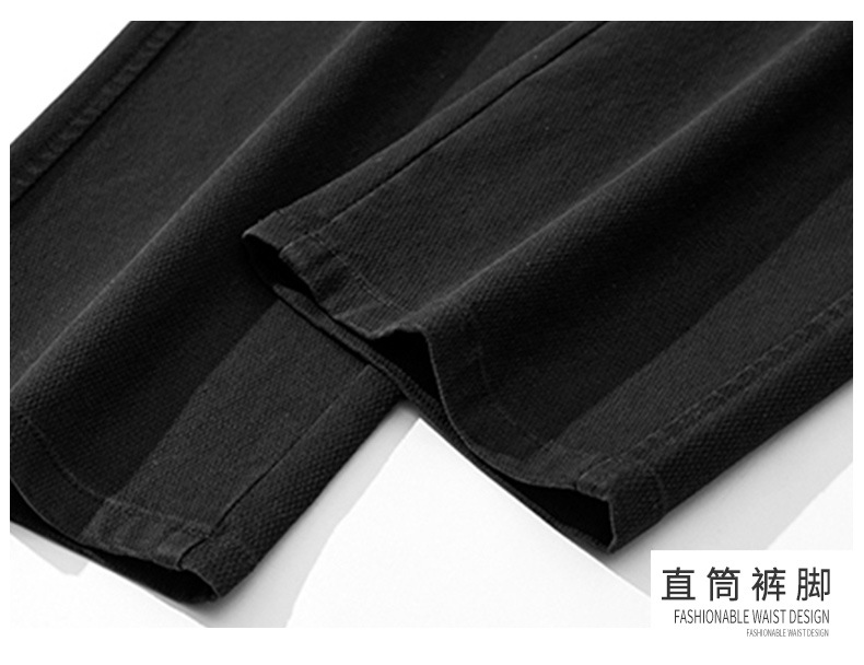 男士牛仔裤夏季薄款2024年新款宽松紧腰直筒学生阔腿冰丝休闲长裤详情7