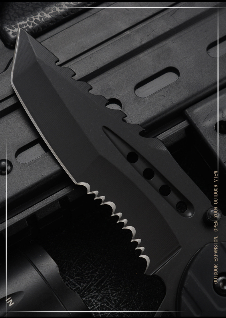 Mini folding knife, outdoor knife, survival knife for the wild, sharp short knife, height-resistant hard fruit knife pic 3