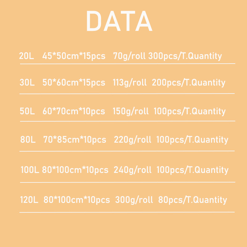 加厚款 外贸跨境英文抽绳垃圾袋 专拍链接详情2