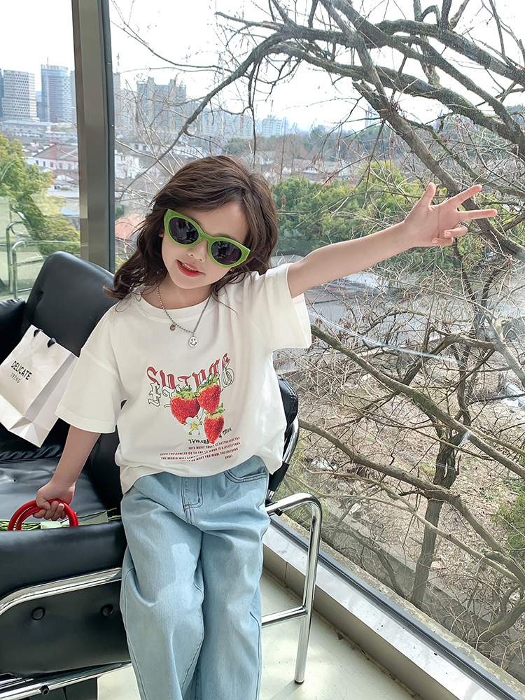 艾摩贝贝2023夏新款童装男女童宝宝可爱T恤儿童数码印花卡通短袖详情21