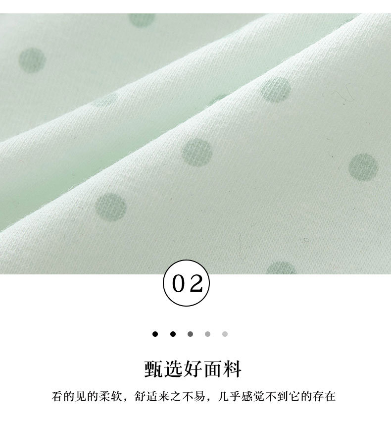 Japanese-style fresh and light polka dot print milkshake green girl underwear for women, pure cotton crotch mid-waist student briefs pic 32