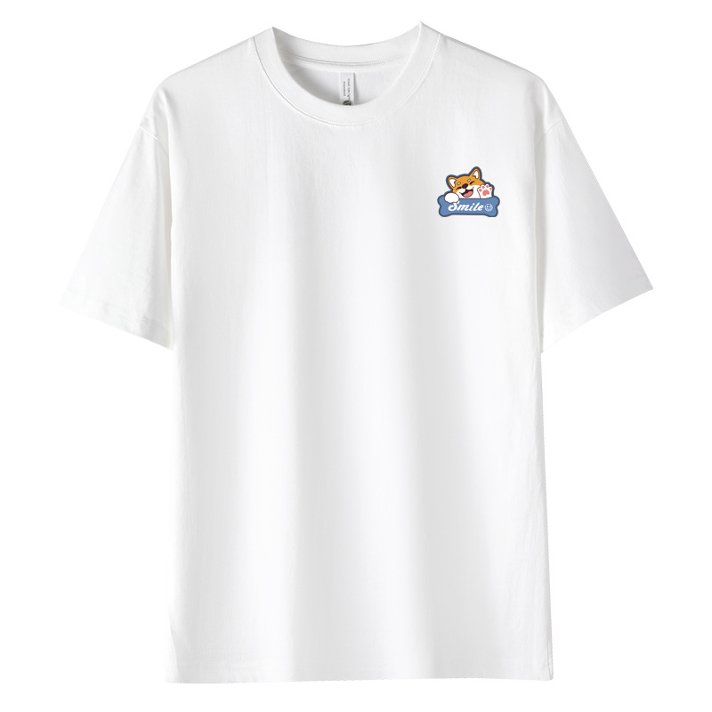 Short-sleeved T-shirt for men, pure cotton 180g, summer trendy brand, couple's innerwear, half-sleeved T-shirt, loose top for students, ins pic 54