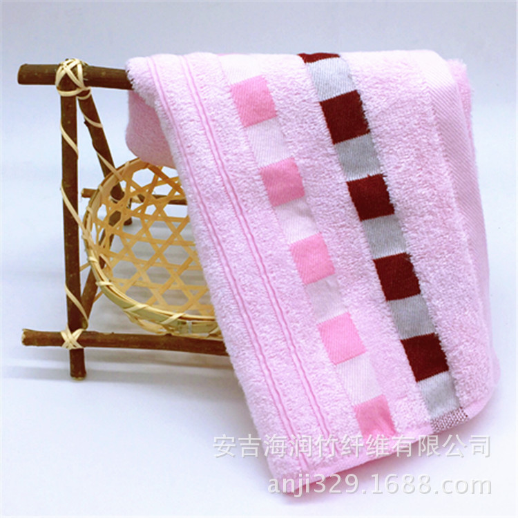 竹润彩格毛巾30*60cm4条礼盒套装会议礼品伴手礼可定制logo详情10