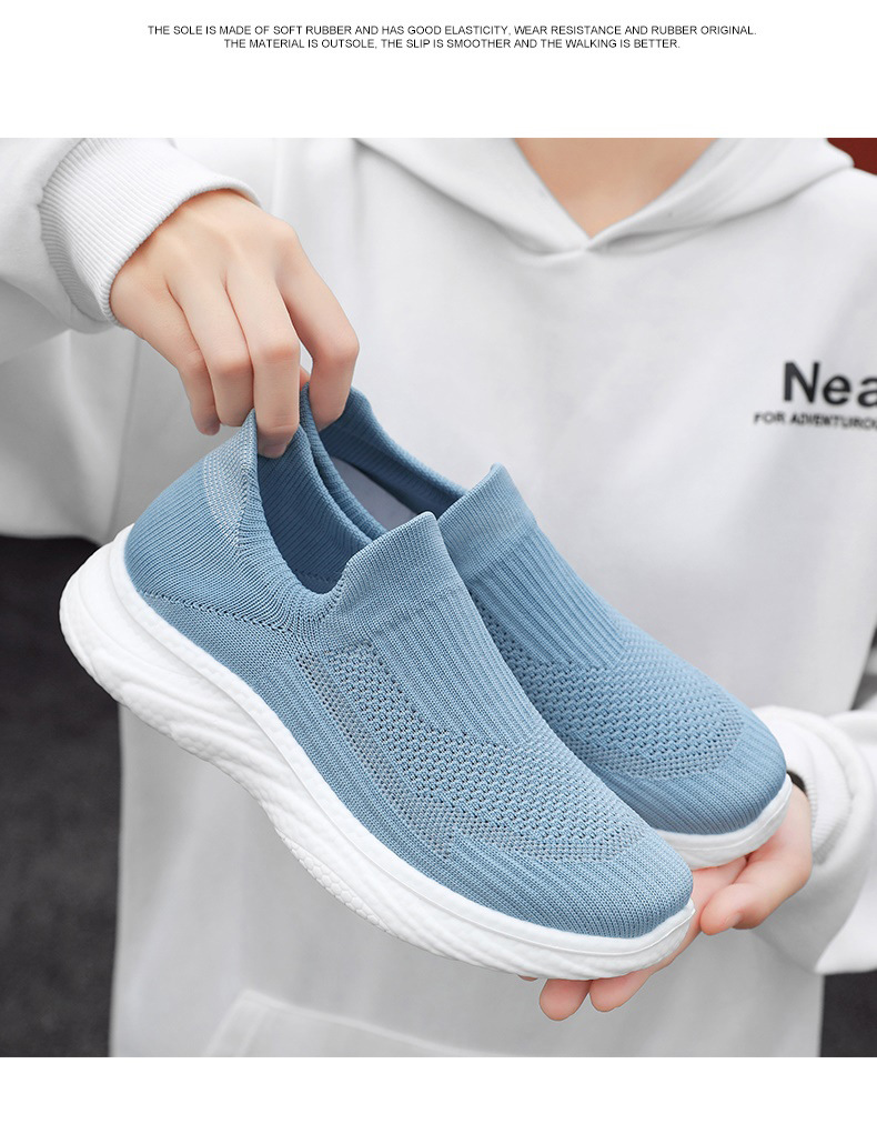 鞋子男春秋新款厂家直销批发飞织休闲鞋软底轻便一脚蹬健步鞋代发详情12