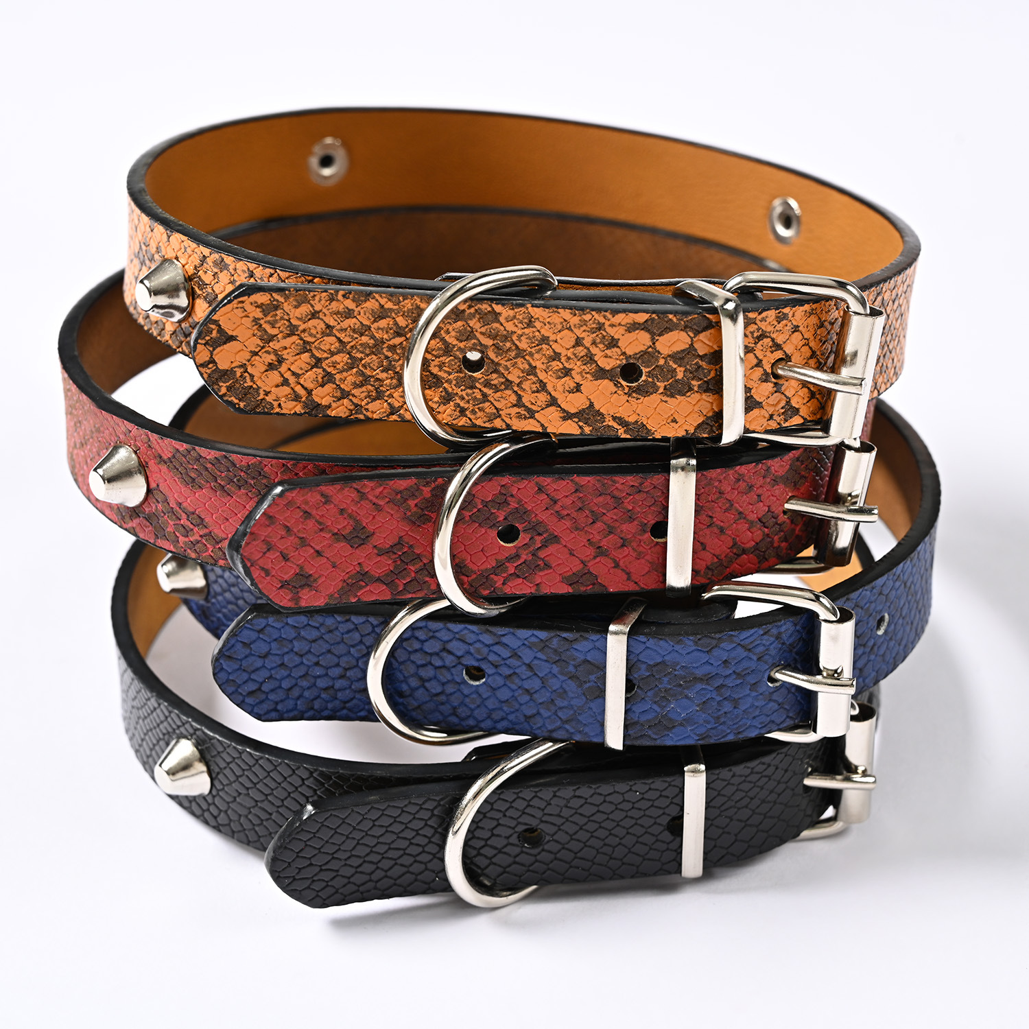 PU pet collar, leather flat, pet dog collar, alloy belt buckle, pet collar, dog neck cover manufacturer wholesale pic 2