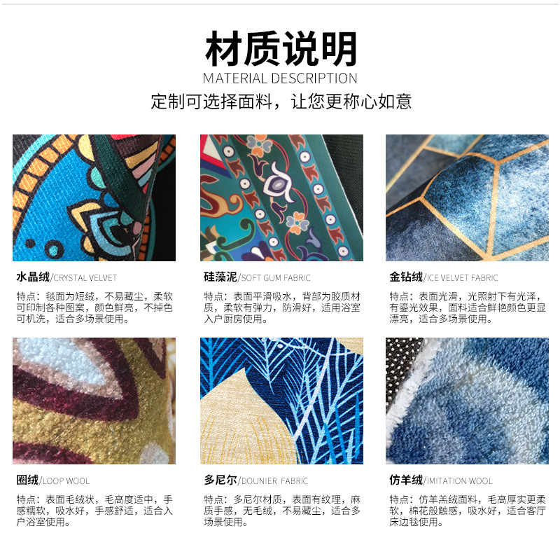 Cross-border ethnic wind round floor mat alfombra cristal de peluche mandala estampada mesa de centro cesta colgante sala de estar hogar pic 13