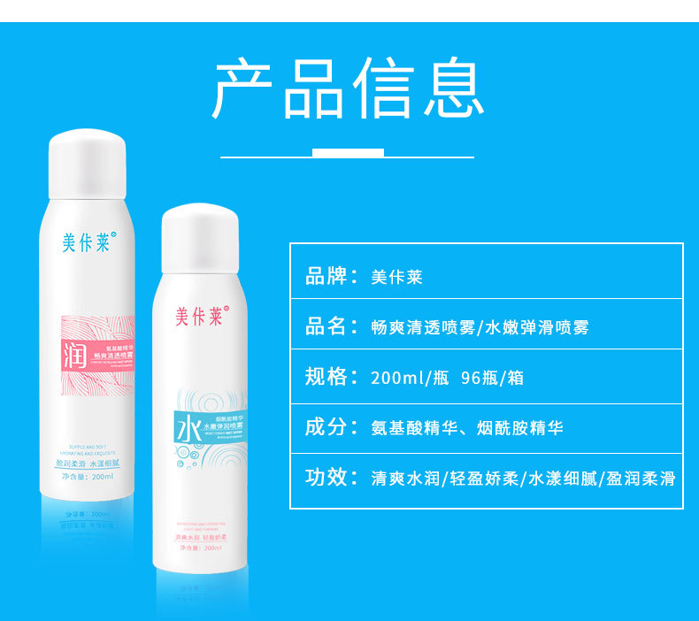 Wholesale hydrating spray niacinamide amino acid refreshing Moisturizing Oil-control soothing toner Toner pic 10