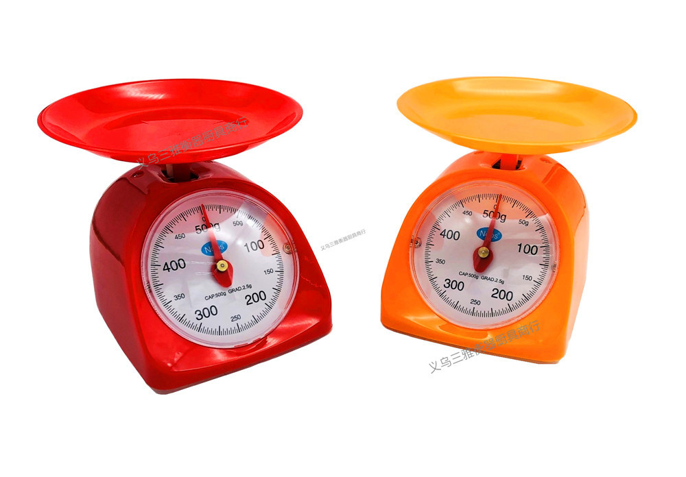 Small household circular plastic spring mechanical dial kitchen scale, small platform scale, 1-5kg and other multiple specifications are available for selection pic 8