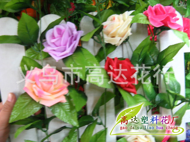 High-end artificial flowers, artificial roses, Korean rose artificial flowers, decorative vines, wedding decoration artificial rose vines pic 24