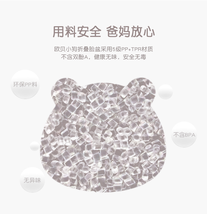 Portable panda foldable baby washbasin, baby washbasin, PP basin, household basin, baby products pic 4