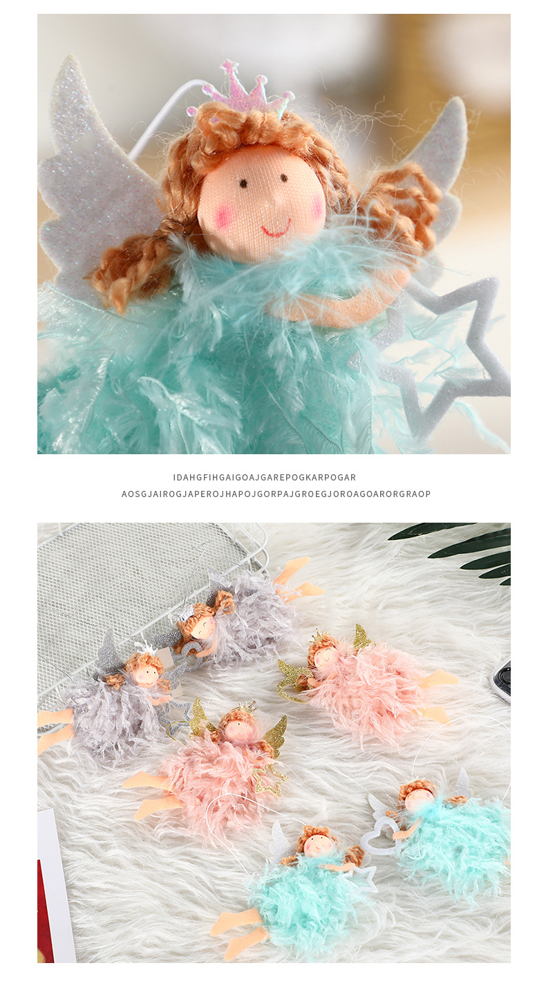 A pair of cute Christmas decorations for the scene setting and environment of the new angel pendants that are best-selling in Europe in 2023 pic 2
