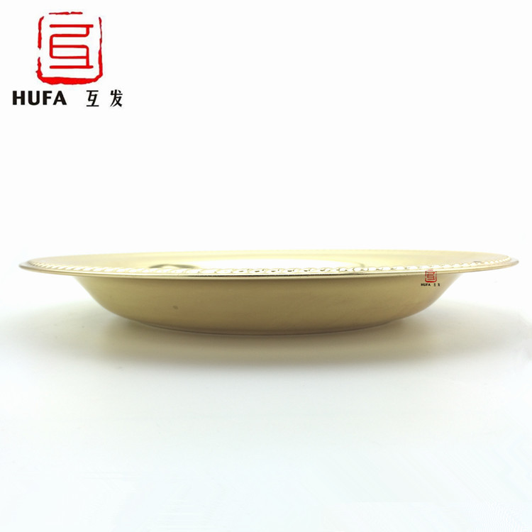 Stainless steel Thai flower plate, exquisite embossed round cherry blossom plate, fruit plate, pattern plate pic 8