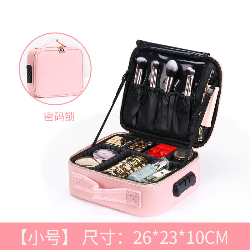 新款PU化妆包女大容量纹绣美容美发工具包化妆品收纳多层隔板套装详情16