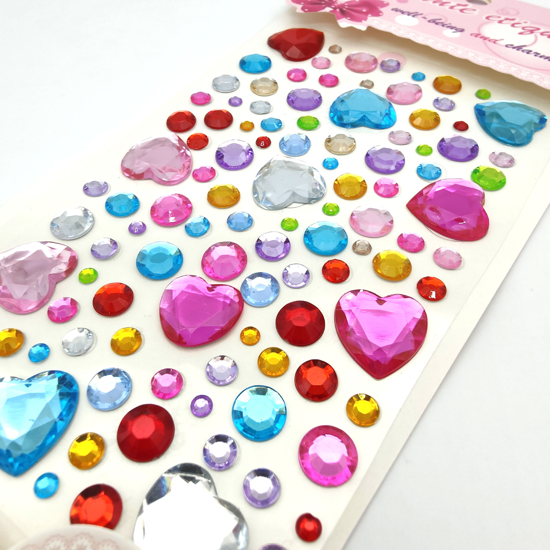 Wholesale of colorful starry sky acrylic diamond stickers, colorful crystal stickers, random diamond DIY creative stickers, mobile phone stickers, and random stickers pic 8