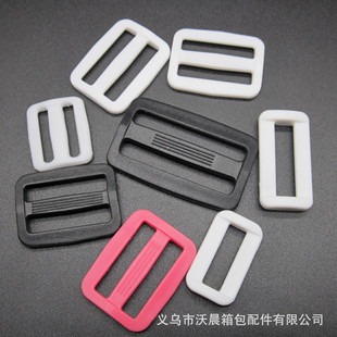 厂家直销5CM车缝口字扣  塑料黑色车缝方扣 两档扣 车线塑料扣详情4