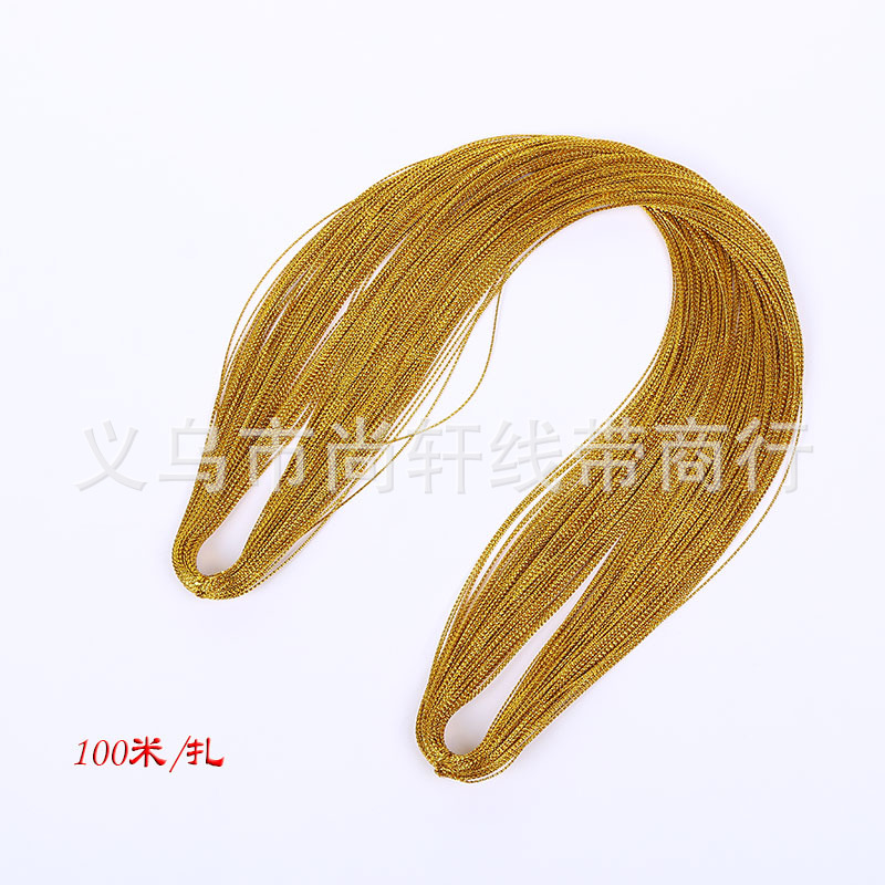 Gold and silver wire tag wire, 8-strand round gold wire, 1mm gold wire, Christmas gift packaging, gold onion wire, non-elastic tag wire pic 8