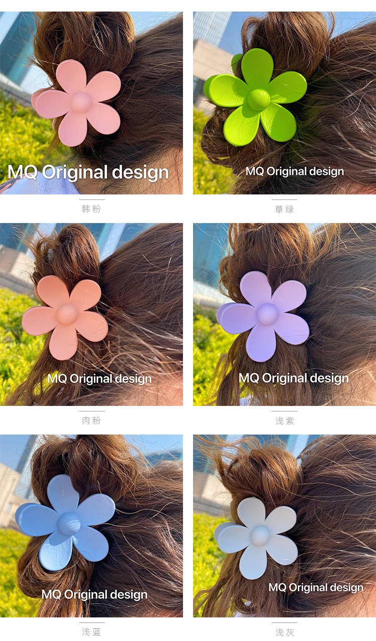 Duowei accessories, the same style as the Korean Internet, featuring a popular grab clip with a large flower design, is a super fairy-like hair clip and updo accessory for girls pic 9