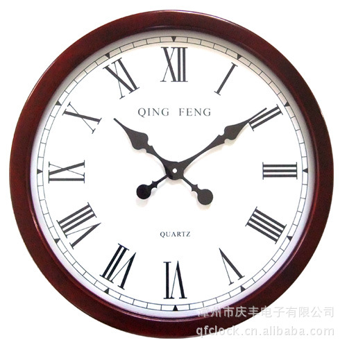 Extra-large size living room round silent wall clock, retro solid wood wall-mounted clock, antique rosewood clock, Amazon custom clock pic 7