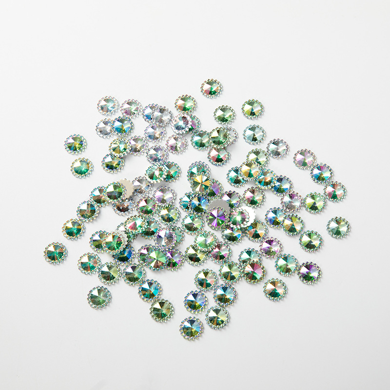 Customized wholesale of circular acrylic satellite drill, hole-free guard stone, AB color drill, DIY clothing accessories and accessories pic 15