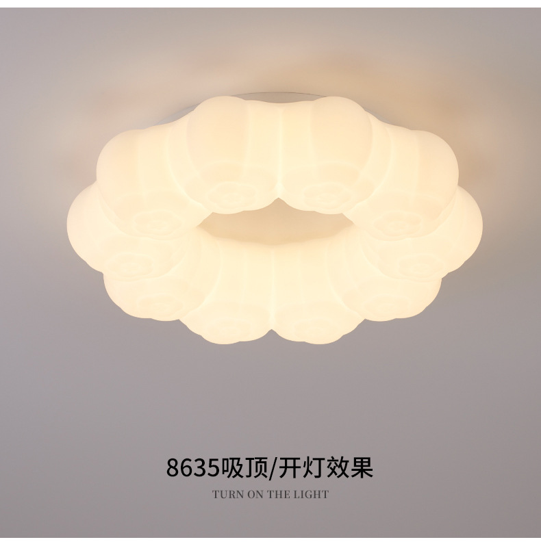 Nube influenciador techo lámpara estilo crema moderno cálido chicos niñas niños luz de habitación luz de dormitorio calabaza luz de red pic 42