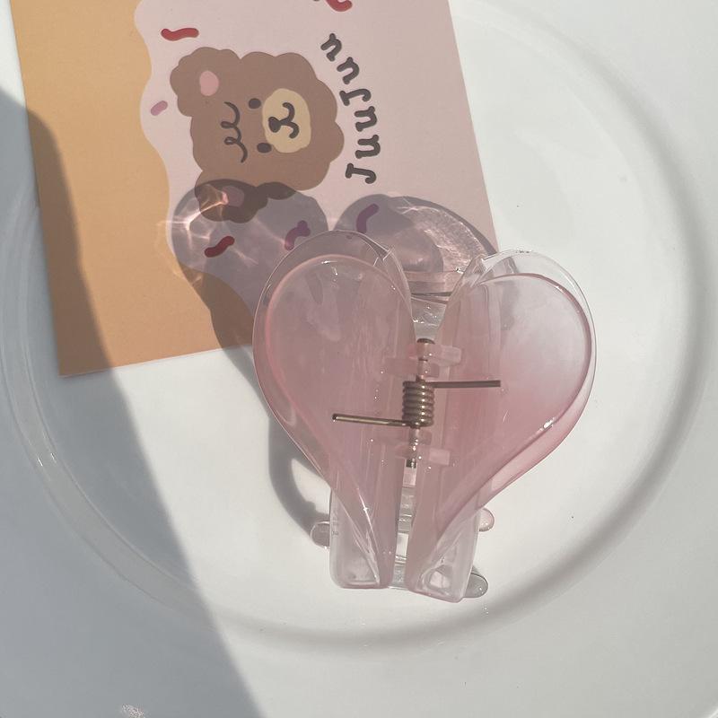 复古爱心发夹韩国盘发后脑勺渐变发卡抓夹简约夹子头饰发女发饰详情3