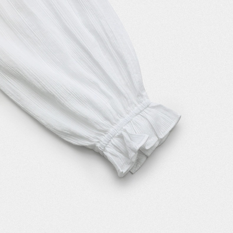 In-stock 2024 autumn new style, the same stylish bow tie drawstring shirt as Han So Hee from Dongdaemun, South Korea pic 59