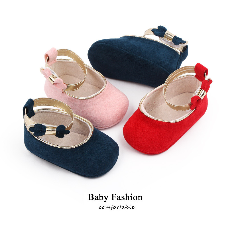 0-1 New anti-slip baby shoes, Princess shoes, soft-soled baby shoes, anti-drop walking shoes, baby shoes M22-12 pic 1