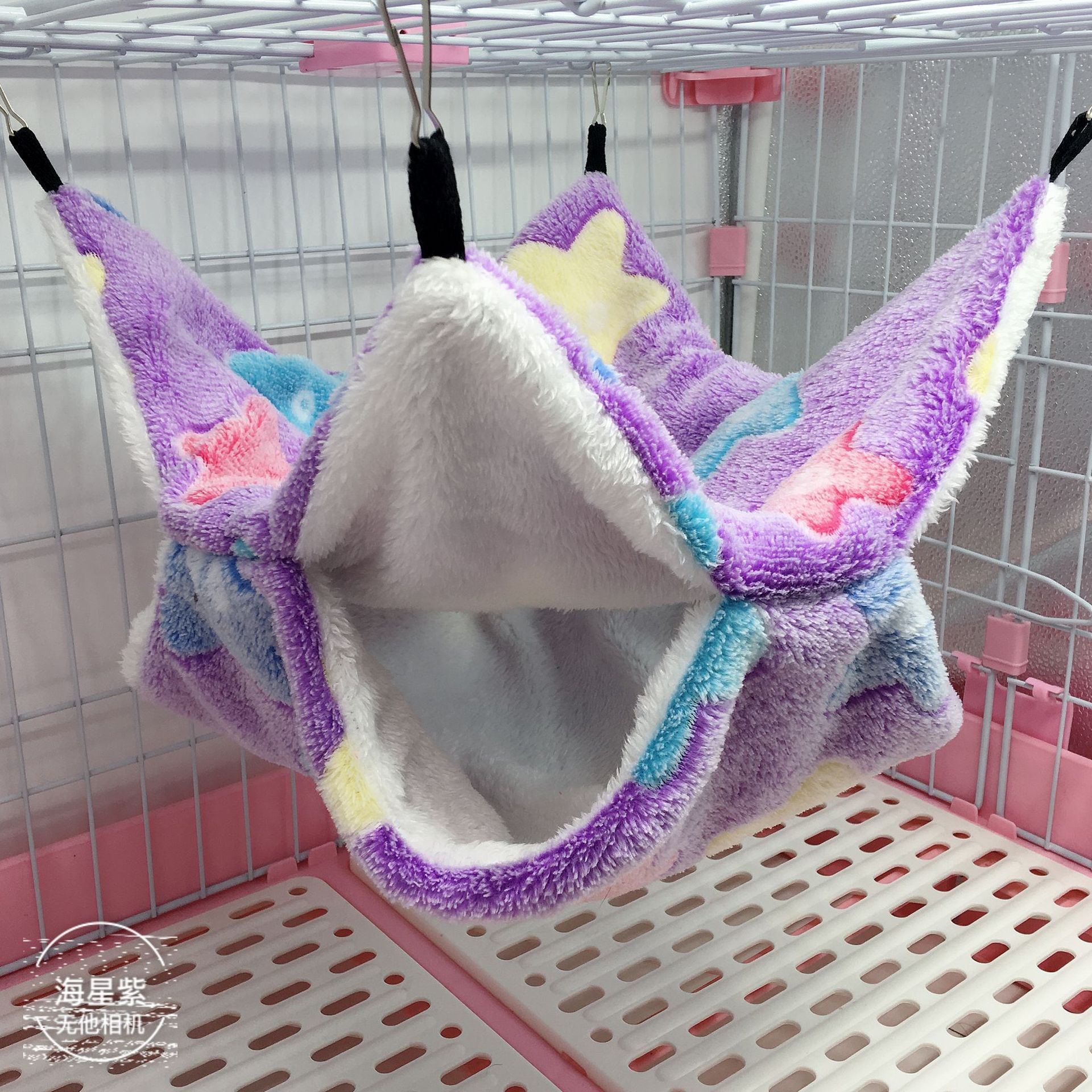 蜜袋鼯保暖双层夹层吊床小宠吊床悬挂式松鼠睡袋宠物用品仓鼠吊床详情21