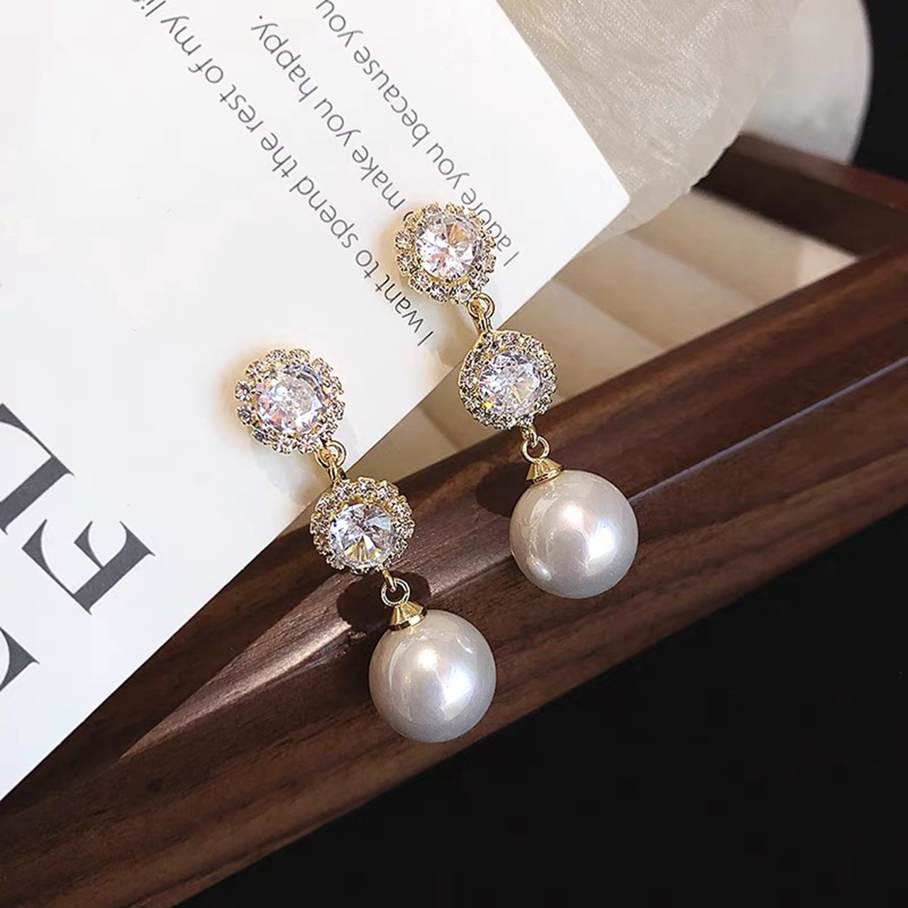 轻奢珍珠耳环女高级感耳坠2024年新款小众设计耳饰洋气纯银针耳钉详情4