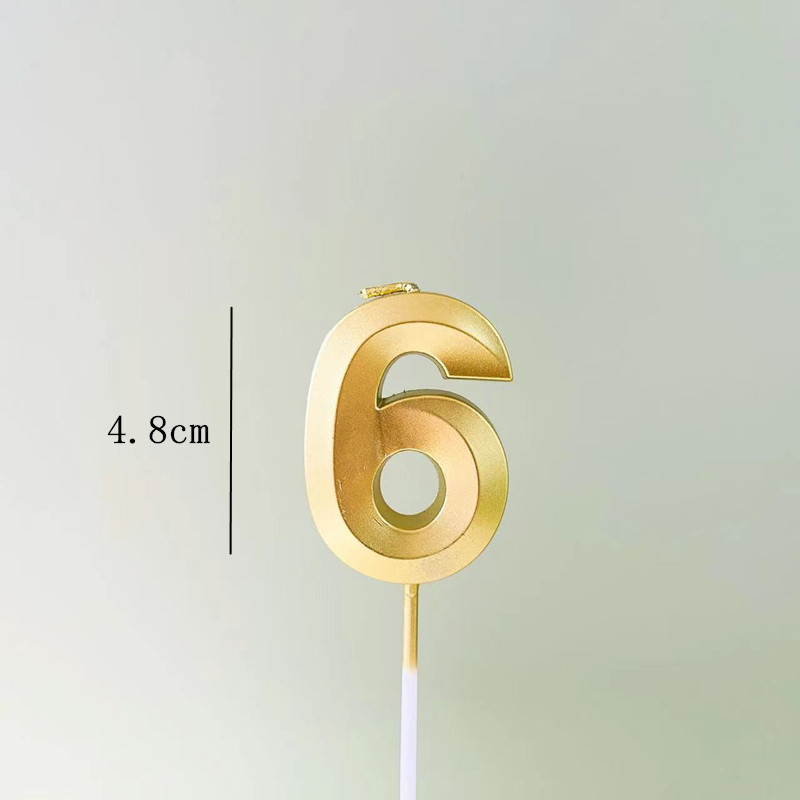 Birthday candles with gold plating, 0-9 cake decoration, party supplies, PVC box, digital candles pic 9