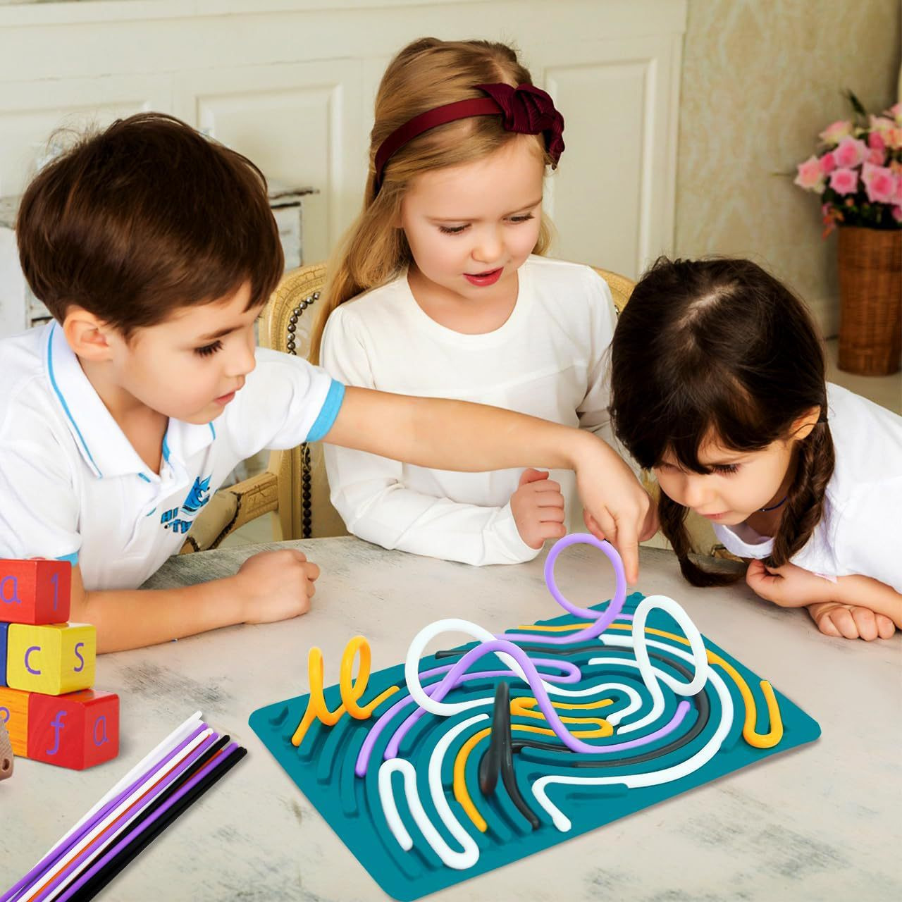 跨境Sensory Activity Board感官活动板硅胶 解压神器现货详情6