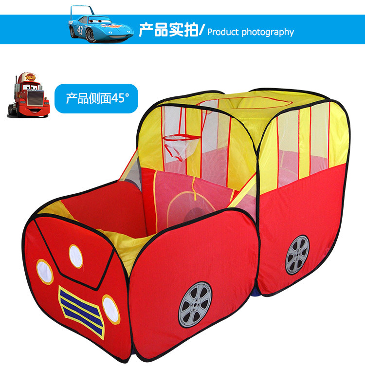 Transfronterizo amazon tienda de niños de venta caliente casa de juego interior y exterior princesa bebé coche tema juguete pequeña casa pic 11