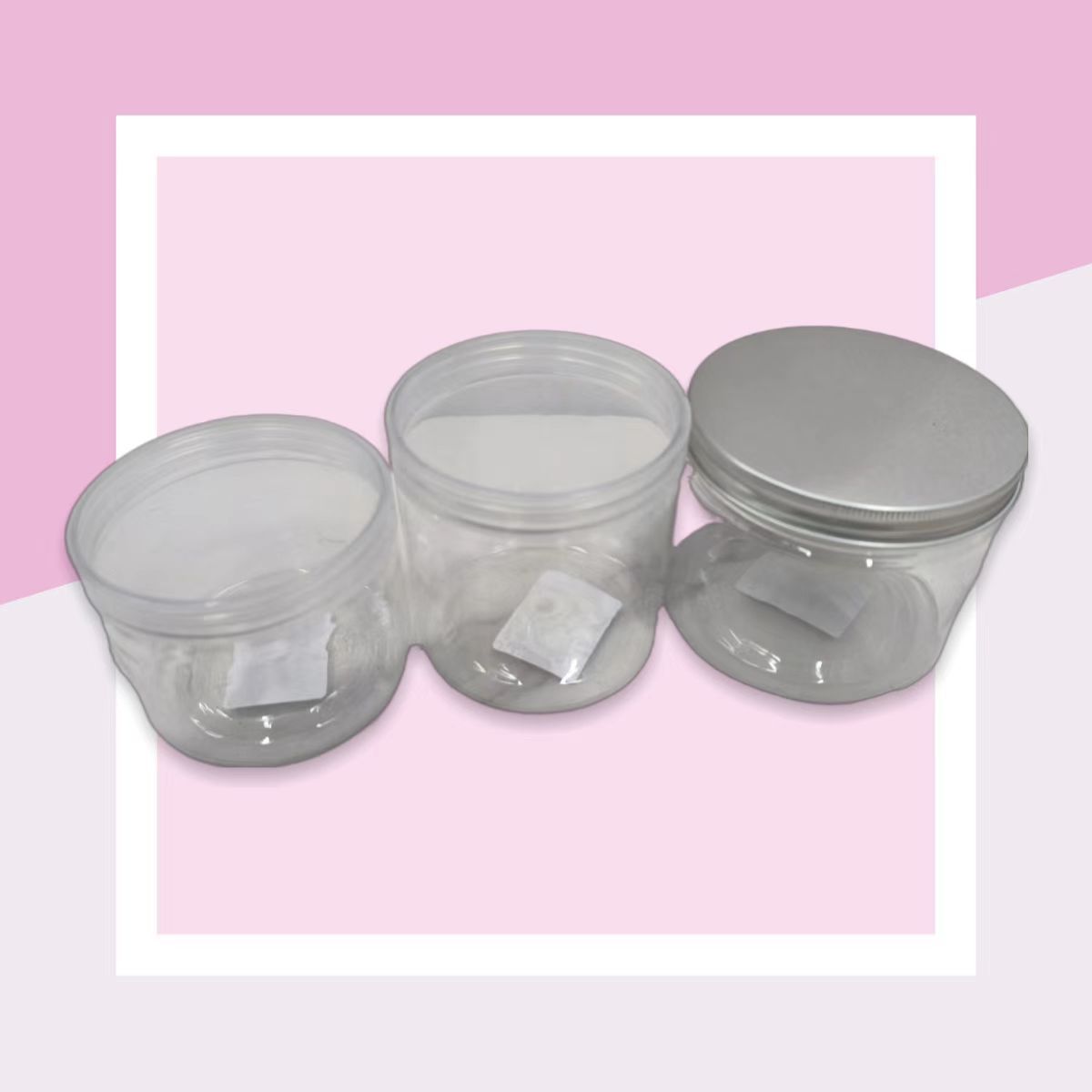 New transparent pet material transparent cans with transparent LIDS, hair bands, and candy packaging are available for wholesale in stock pic 4
