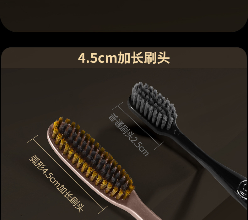 Henke [Innovative U-shaped Clean Long Brush Head] Light Luxury Wide Head Fine Filament Soft Bristles Enlarged and Lengthened Toothbrush Gift Box Set pic 3